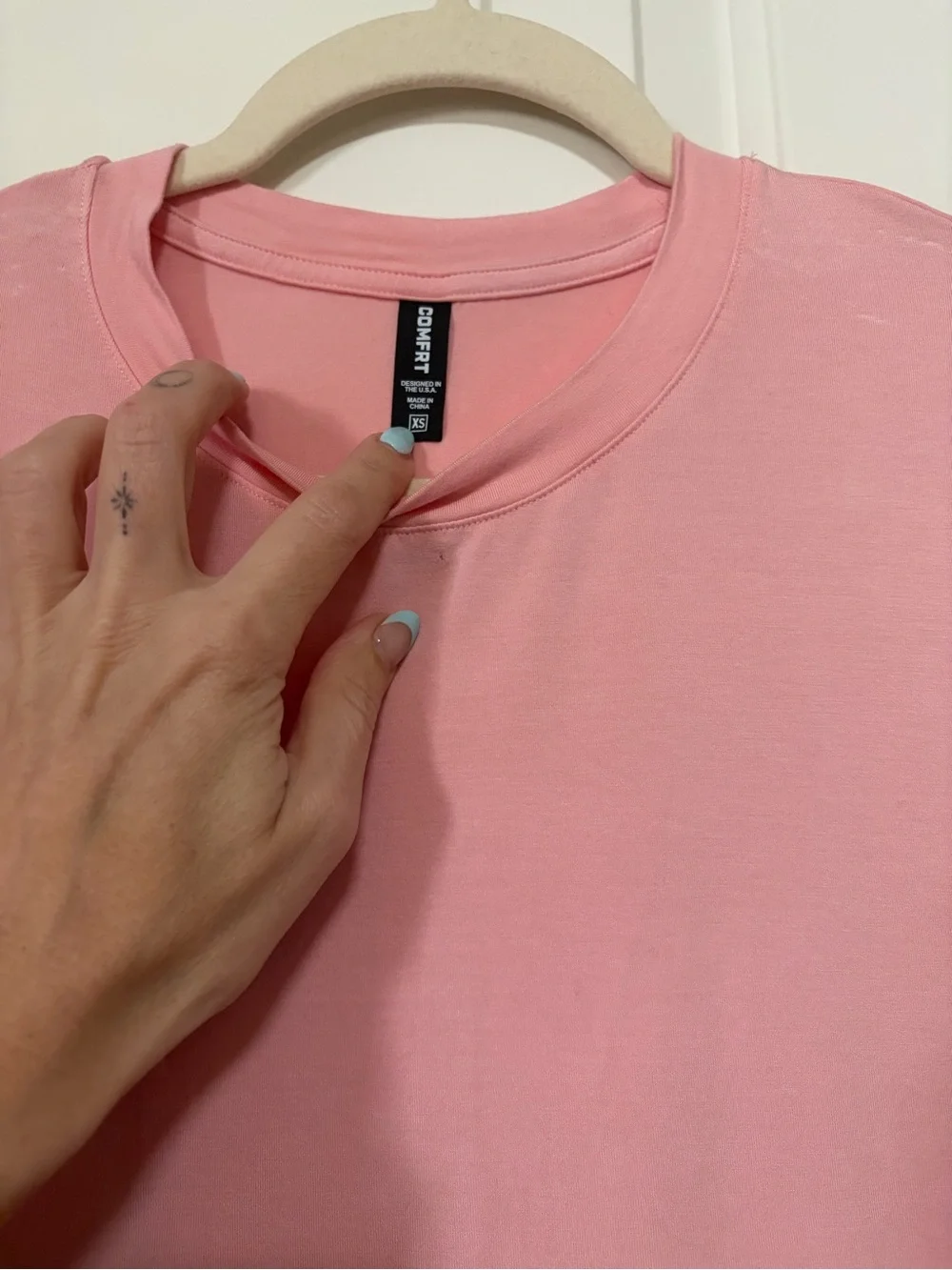 🎀Comfrt Cloud Loungwear Baby Pink Wide-Leg Lounge Pants & S/S Tee Set🎀